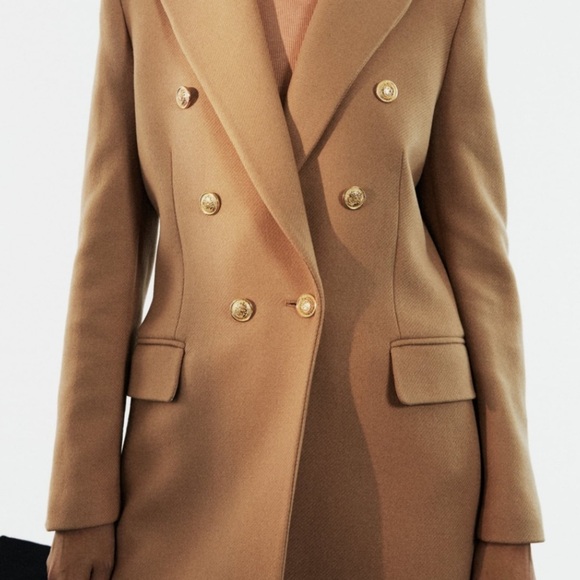 ZARA BNWT Buttoned Wool Blend Coat - Picture 4 of 8